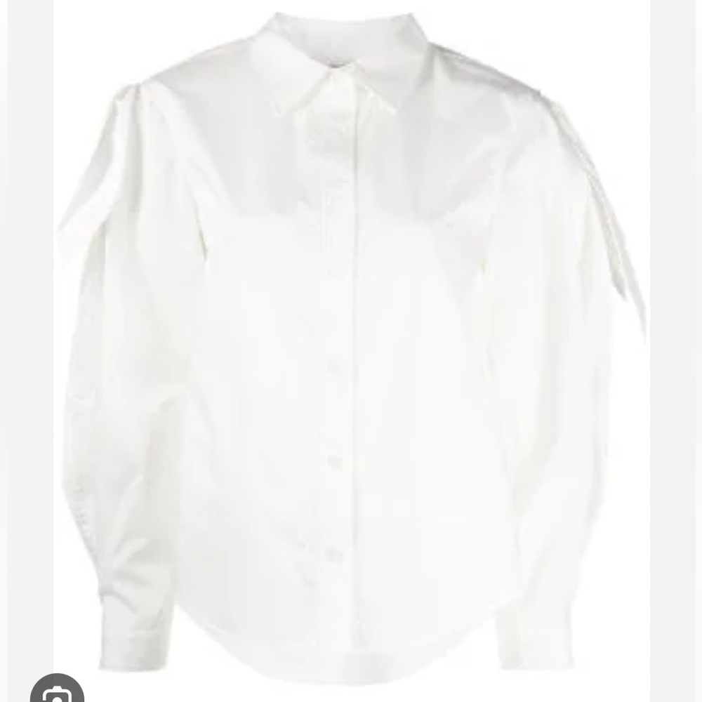 NWT Tanya Taylor Kinsley Puff-Sleeve Button Down Shirt - Picture 7 of 13
